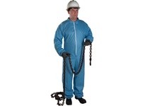 3106/M PosiWear FR Coverall Blue Hood Elastic Wrist and Ankles