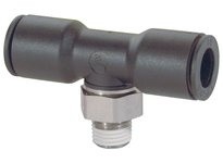 Dixon 31085611 Legris Nylon/Nickel-Plated Brass Push-In Male Branch Tee