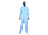 3109/XL PosiWear FR Coverall Blue Hood Boots Elastic Wrist and Ankles