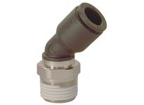 Dixon 31136014 Legris Nylon/Nickel-Plated Brass Push-In 45° Male Elbow