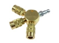 Coilhose 3122-16X 3 Port Flat Hex Manifold 1/4" 6-Point Auto Int