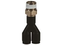 Dixon 31480411 Legris Nylon/Nickel-Plated Brass Push-In Male Wye