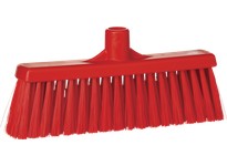 Vikan 31664 Broom Straight Neck Medium 12" PP/PBT Red