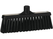 Vikan 31669 Broom Straight Neck Medium 12" PP/PBT Black | Industrial Cleaning Tool