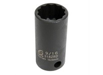 Sunex Tools 318ZRD 3/8" Dr. 9/16" 12pt Semi-Deep Impact Socket