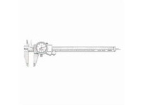 Starrett 3202-8 Dial Caliper, Hardened Stainless Steel | Precision Tool