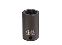 Sunex Tools 320ZRD 3/8" Dr. 5/8" 12pt Semi-Deep Impact Socket
