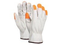 MCR 3213X2CHVSP Industry Grade Cowhide Grain Driver | Hi-Viz Safety Gloves