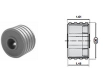 System Plast RETURN ROLLER Return Rollers and Accessories, HDPE, 1.61" Length, OrangeReturn Rollers and Accessories, HDPE, 1.61"