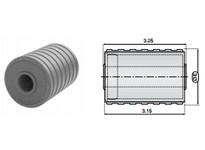 System Plast R3B-75-60 Return Rollers and Accessories, HDPE, 3.25" Length, OrangeReturn Rollers and Accessories, HDPE, 3.25" Len