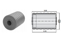 System Plast RETURN ROLLER Return Rollers and Accessories, HDPE, 3.25" Length, OrangeReturn Rollers and Accessories, HDPE, 3.25"
