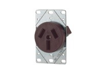 Cooper Eaton 32B-BOX Receptacle 50A 125/250V 3P3W Str Flush Mnt BR