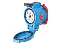 Meltric 33-14047-972 DS20 RECEPTACLE POLY BLUE SIZE 2 TYPE 3R 3P+N+G 20 A 277/480 VAC 60 Hz +2 AUX