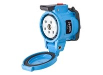 Meltric 33-14143-972 DS20 RECEPTACLE POLY BLUE SIZE 2 TYPE 3R 3P+G 20 A 600 VAC 60 Hz +2 AUX