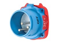 Meltric 33-18145-4X DS20 INLET POLY BLUE SIZE 2 TYPE 4X 1P+N+G 20 A 347 VAC 60 Hz NO AUX TYPE 4X WATERTIGHTNESS