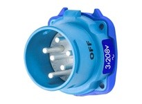 Meltric 33-18163-972 DS20 INLET POLY BLUE SIZE 2 TYPE 3R 3P+G 20 A 208 VAC 60 Hz +2 AUX