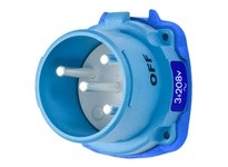 Meltric 33-18163-A155 DS20 INLET POLY BLUE SIZE 2 TYPE 3R 3P+G 20 A 208 VAC 60 Hz NO AUX WITH NO LOCKOUT HOLE