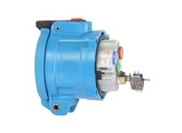 Meltric 33-34043-270-843 DS30 RECEPTACLE POLY BLUE SIZE 3 TYPE 3R 3P+G 30 A 480 VAC 60 Hz NO AUX AUXILIARY SWITCH PADLOCK PAWL