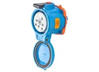 Meltric 33-34072-974 DS30 RECEPTACLE POLY BLUE SIZE 3 TYPE 3R 2P+G 30 A 250 VAC 60 Hz +3 AUX