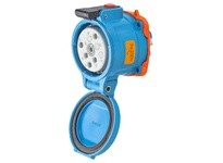 Meltric 33-34073-972-4X DS30 RECEPTACLE POLY BLUE SIZE 3 TYPE 4X 3P+G 30 A 250 VAC 60 Hz +2 AUX TYPE 4X WATERTIGHTNESS