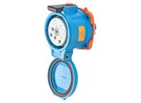 Meltric 33-34075-972 DS30 RECEPTACLE POLY BLUE SIZE 3 TYPE 3R 1P+N+G 30 A 125 VAC 60 Hz +2 AUX