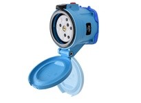 Meltric 33-34531-173 DS7c RECEPTACLE POLY BLUE SIZE 4 IP 66/67/69 3P+G 30 A 600 VAC/130 VDC 60 Hz +3 AUX