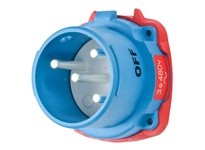 Meltric 33-38043-4X DS30 INLET POLY BLUE SIZE 3 TYPE 4X 3P+G 30 A 480 VAC 60 Hz NO AUX TYPE 4X WATERTIGHTNESS