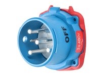 Meltric 33-38043-973-4X DS30 INLET POLY BLUE SIZE 3 TYPE 4X 3P+G 30 A 480 VAC 60 Hz +3 AUX TYPE 4X WATERTIGHTNESS