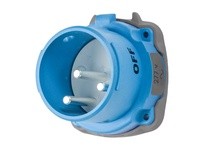 Meltric 33-38045-4X DS30 INLET POLY BLUE SIZE 3 TYPE 4X 1P+N+G 30 A 277 VAC 60 Hz NO AUX TYPE 4X WATERTIGHTNESS