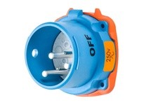 Meltric 33-38072-972 DS30 INLET POLY BLUE SIZE 3 TYPE 3R 2P+G 30 A 250 VAC 60 Hz +2 AUX
