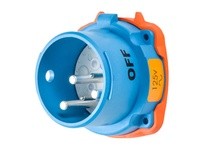 Meltric 33-38075-972 DS30 INLET POLY BLUE SIZE 3 TYPE 3R 1P+N+G 30 A 125 VAC 60 Hz +2 AUX