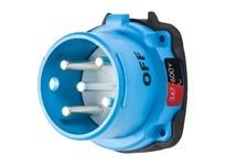Meltric 33-38147 DS30 INLET POLY BLUE SIZE 3 TYPE 3R 3P+N+G 30 A 347/600 VAC 60 Hz NO AUX