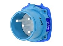 Meltric 33-38163 DS30 INLET POLY BLUE SIZE 3 TYPE 3R 3P+G 30 A 208 VAC 60 Hz NO AUX