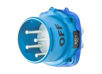 Meltric 33-38531 DS7c INLET POLY BLUE SIZE 4 IP 66/67/69 3P+G 30 A 600 VAC/130 VDC 60 Hz NO AUX