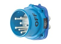 Meltric 33-38531-173 DS7c INLET POLY BLUE SIZE 4 IP 66/67/69 3P+G 30 A 600 VAC/130 VDC 60 Hz +3 AUX