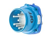 Meltric 33-38540-172 DS7c INLET POLY BLUE SIZE 4 IP 66/67/69 4P 30 A 50 V 60 Hz +2 AUX