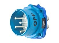 Meltric 33-38551 DS7c INLET POLY BLUE SIZE 4 IP 66/67/69 5P+G 30 A 600 VAC/130 VDC 60 Hz NO AUX