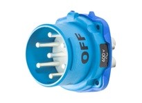 Meltric 33-38561-A155 DS7c INLET POLY BLUE SIZE 4 IP 66/67/69 6P+G 30 A 600 VAC/130 VDC 60 Hz NO AUX WITH NO LOCKOUT HOLE