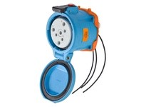 Meltric 33-64073-264 DS60 RECEPTACLE POLY BLUE SIZE 4 TYPE 4X IP 69 3P+G 60 A 250 VAC 60 Hz +4 AUX