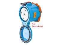 Meltric 33-64073-352 DS60 RECEPTACLE POLY BLUE SIZE 4 TYPE 4X IP 69 3P+G 60 A 250 VAC 60 Hz NO AUX STRAIGHT INSERTION