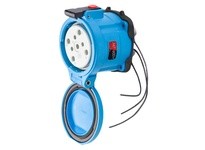 Meltric 33-64147-263-375 DS60 RECEPTACLE POLY BLUE SIZE 4 TYPE 4X IP 69 3P+N+G 60 A 347/600 VAC 60 Hz +3 AUX MUSHROOM PAWL
