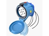 Meltric 33-64167-264 DS60 RECEPTACLE POLY BLUE SIZE 4 TYPE 4X IP 69 3P+N+G 60 A 120/208 VAC 60 Hz +4 AUX