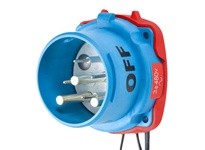 Meltric 33-68042-264 DS60 INLET POLY BLUE SIZE 4 TYPE 4X IP 69 2P+G 60 A 480 VAC 60 Hz +4 AUX