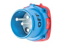 Meltric 33-68043 DS60 INLET POLY BLUE SIZE 4 TYPE 4X IP 69 3P+G 60 A 480 VAC 60 Hz NO AUX