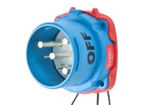Meltric 33-68043-263 DS60 INLET POLY BLUE SIZE 4 TYPE 4X IP 69 3P+G 60 A 480 VAC 60 Hz +3 AUX