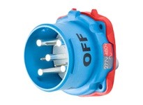 Meltric 33-68047-263 DS60 INLET POLY BLUE SIZE 4 TYPE 4X IP 69 3P+N+G 60 A 277/480 VAC 60 Hz +3 AUX