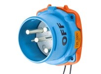 Meltric 33-68076-972 DS60 INLET POLY BLUE SIZE 4 TYPE 4X IP 69 2P+N+G 60 A 125/250 VAC 60 Hz +2 AUX