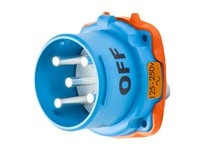 Meltric 33-68077 DS60 INLET POLY BLUE SIZE 4 TYPE 4X IP 69 3P+N+G 60 A 125/250 VAC 60 Hz NO AUX