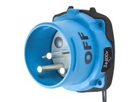 Meltric 33-68142-972 DS60 INLET POLY BLUE SIZE 4 TYPE 4X IP 69 2P+G 60 A 600 VAC 60 Hz +2 AUX