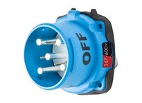 Meltric 33-68147-263 DS60 INLET POLY BLUE SIZE 4 TYPE 4X IP 69 3P+N+G 60 A 347/600 VAC 60 Hz +3 AUX